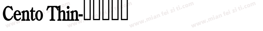 Cento Thin字体转换